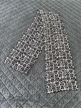 Coach Scarf Silk Rectangle 60”x 9" Sheer Black Gray Head Band Tie Wrap B6